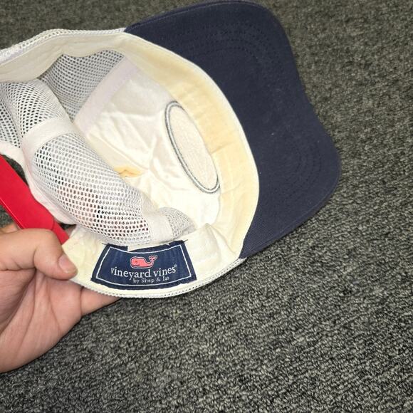 Vineyard Vines Trucker Hat Pink Blue Mesh Cap – Coastal Prep Y2K Dad Hat - Picture 5 of 6